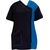 Trimshirt k. mouw licht- en donkerblauw, zijsluiting - Maat S | Kleding en salontoebehoren