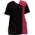 Trimshirt k.mouw zwart/fuchsia, zijsluiting - Maat 3XL | Kleding en salontoebehoren