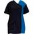 Trimshirt k. mouw licht- en donkerblauw, zijsluiting - Maat L | Kleding en salontoebehoren