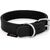 Halsband vetleer - Dubbel gestikt - Zwart - Diverse afmetingen