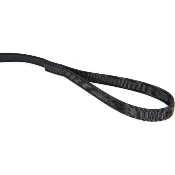 Lange lijn hond - 20mm x 5m - Met handvat - Zwart | Hondenriemen