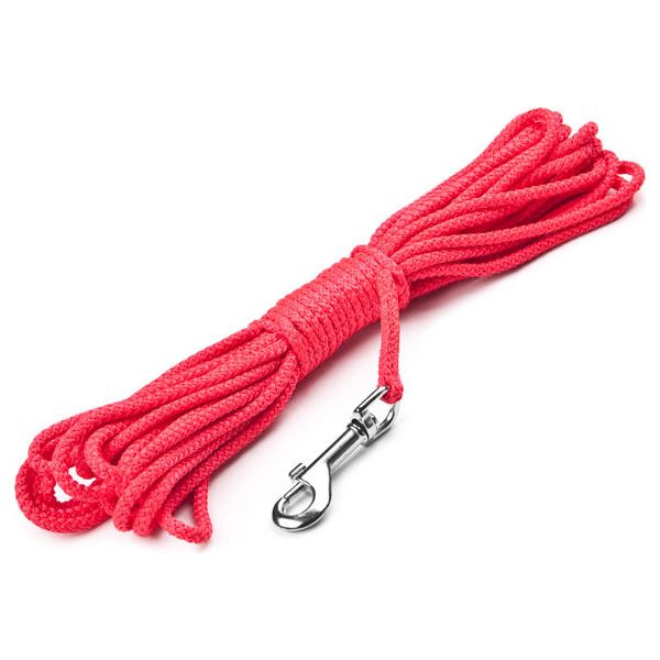 Julius K9 Zwemlijn - 4mm x 10m - Rood | Hondenriemen