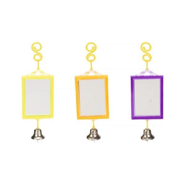 Beeztees Parkietenspiegel - Vogelspeelgoed - Bel - 12x6 cm | SPEELGOED