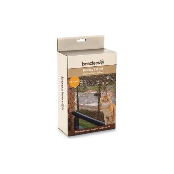 Beeztees - Kattennet - Voor Balkon - Transparant - 8x3 m | OVERIGE