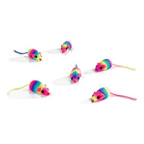 Beeztees Speelmuisje - Kattenspeelgoed - Rainbow - 5 cm | SPEELGOED