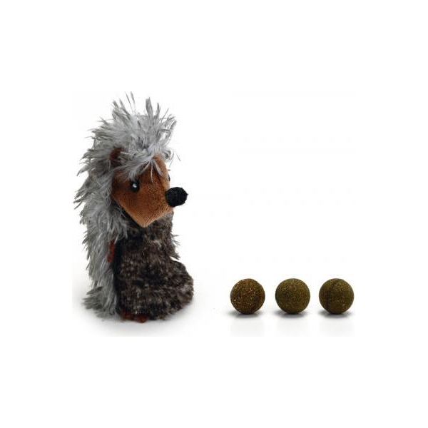 Beeztees Egel - Kattenspeelgoed - Incl. Catnipballen - 11,5 cm | SPEELGOED