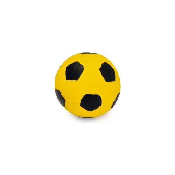 Beeztees Voetbal - Hondenspeelgoed - Zwart/Geel - 8 cm | Ballen