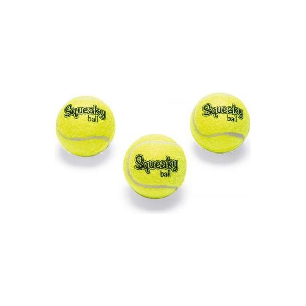 Beeztees Tennisbal+Pieper - Hondenspeelgoed - 5 cm - 3ST | Ballen