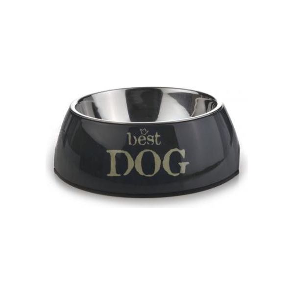 Beeztees Best Dog - Hondenvoerbak - Grijs - 18x6,5 cm | Water- voederbakken en drinkflessen