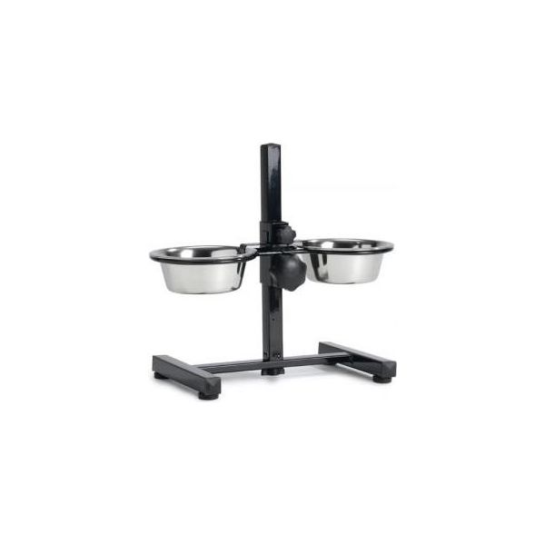 Beeztees Standaard - Dinerset Hond - Zwart - 13 cm | Water- voederbakken en drinkflessen