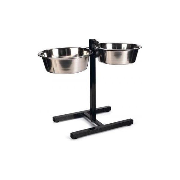 Beeztees Standaard - Dinerset Hond - Zwart - 28 cm | Water- voederbakken en drinkflessen