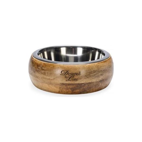 Designed by Lotte Mandira - Hondenvoerbak - Hout - 16,5 cm | Water- voederbakken en drinkflessen