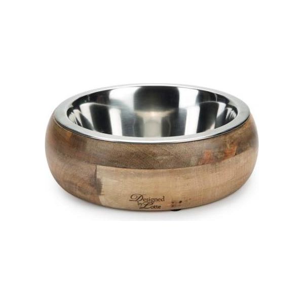 Designed by Lotte Mandira - Hondenvoerbak - Hout - 21 cm | Water- voederbakken en drinkflessen
