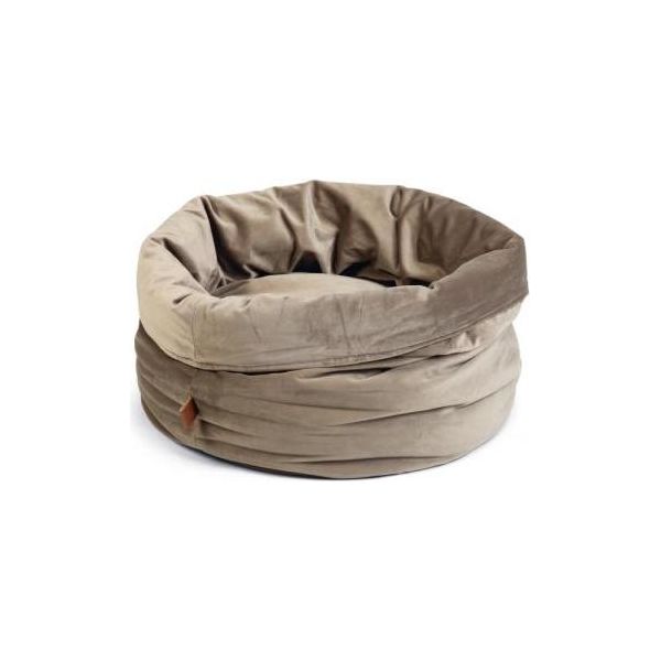 Designed by Lotte Fluco - Kattenmand - Fluweel - Grijs - 45x45x35 cm | Manden