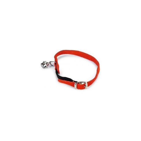 Beeztees - Kattenhalsband - Suede - Rood - 32x1x0,2 cm | Halsbanden