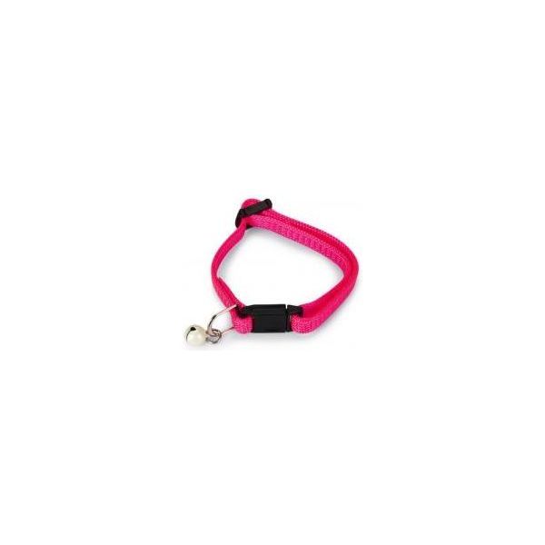 Beeztees - Kittenhalsband - Nylon - Fel Roze - 23x0,8x0,2 cm | Halsbanden