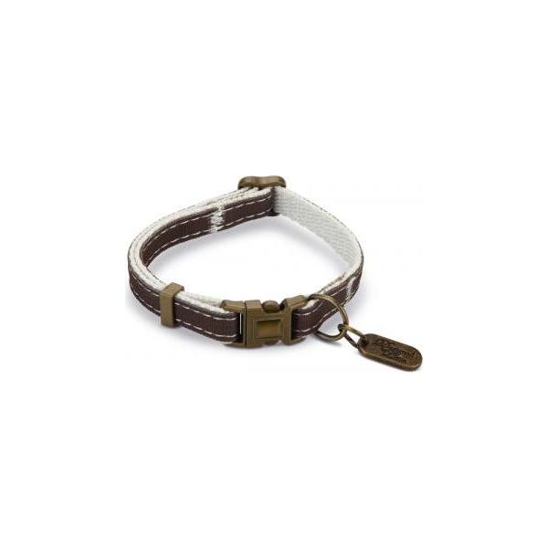 Designed by Lotte Virante - Kattenhalsband - Bruin - 30x1x0,2 cm | Halsbanden