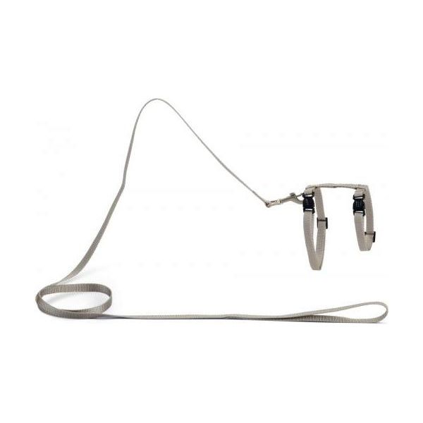 Beeztees Uni - Kattentuig - Nylon - Lichtgrijs - 27-45 cm | Kattentuigjes