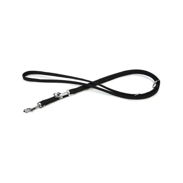 Beeztees Buffalo - Hondenriem - Leer - Zwart - 200 cm x 14 mm | Hondenriemen