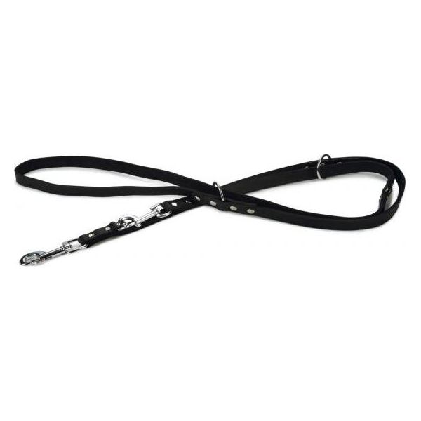 Beeztees - Hondenriem - Leer - Zwart - 240x18 cm | Hondenriemen