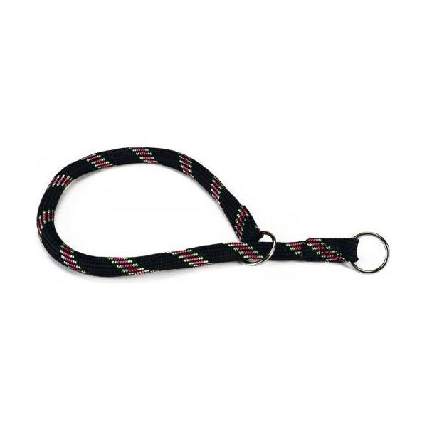 Beeztees - Halsband Hond - Rond - Nylon - Zwart - 55 cm x 13 mm | Halsbanden