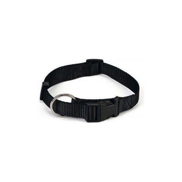 Beeztees - Halsband Hond - Nylon - Zwart - 22-35 cm x 10 mm | Halsbanden