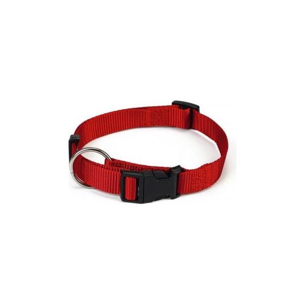 Beeztees - Halsband Hond - Nylon - Rood - 22-35 cm x 10 mm | Halsbanden