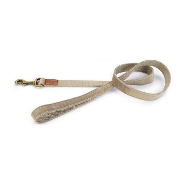 Designed by Lotte Velura - Hondenriem - Fluweel - Grijs - 120cmx25mm | Hondenriemen