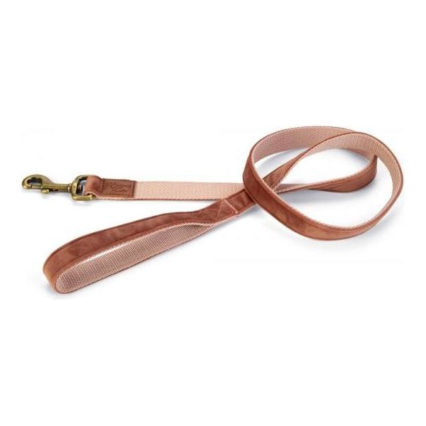 Designed by Lotte Velura - Hondenriem - Fluweel - Roze - 120cmx25mm | Hondenriemen