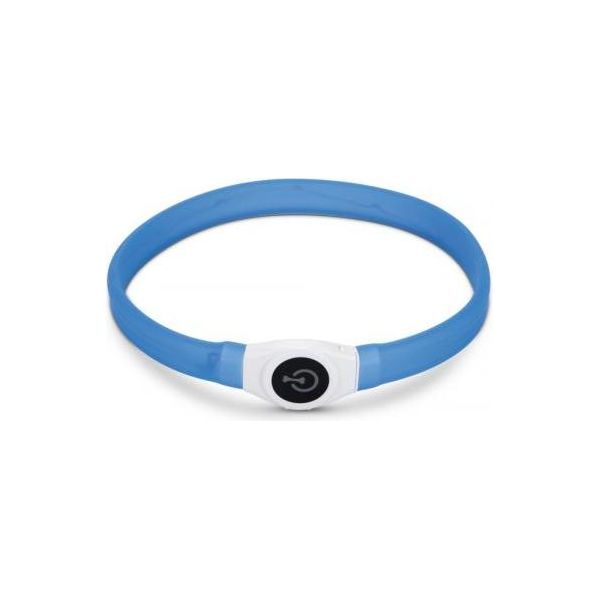 Beeztees Safety Gear Glowy - Halsband Hond - Blauw - 65x2,5 cm | Veiligheid