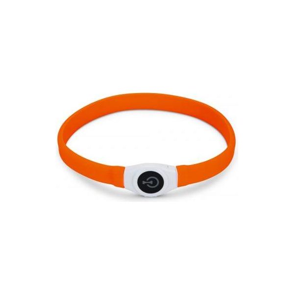 Beeztees Safety Gear Glowy - Halsband Hond - Oranje - 65x2,5 cm | Veiligheid