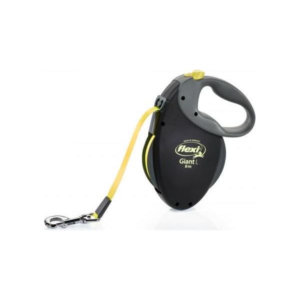 Flexi Giant - Hondenriem - Neon band - Zwart - L - 8M | Flexi lijnen