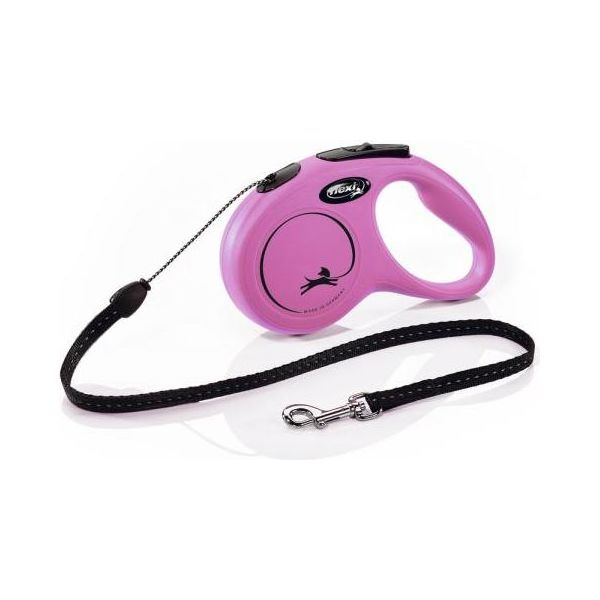 Flexi New Classic - Hondenriem - Koord - Roze - S - 5M | Flexi lijnen