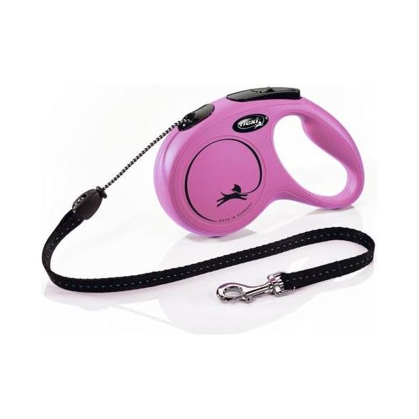 Flexi New Classic - Hondenriem - Koord - Roze - M - 5M | Flexi lijnen