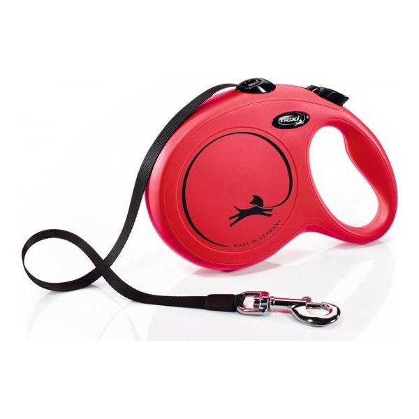 Flexi New Classic - Hondenriem - Band - Rood - L - 8M | Flexi lijnen