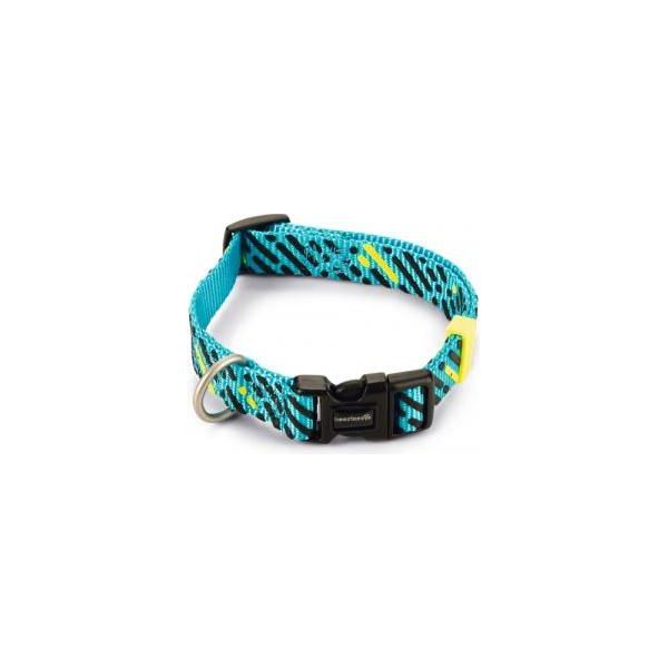 Beeztees Memphis - Halsband Hond - Nylon - Licht Blauw - 26-40cmx15mm | Halsbanden