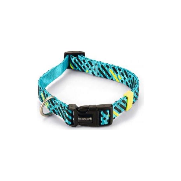 Beeztees Memphis - Halsband Hond - Nylon - Licht Blauw - 35-50cmx20mm | Halsbanden