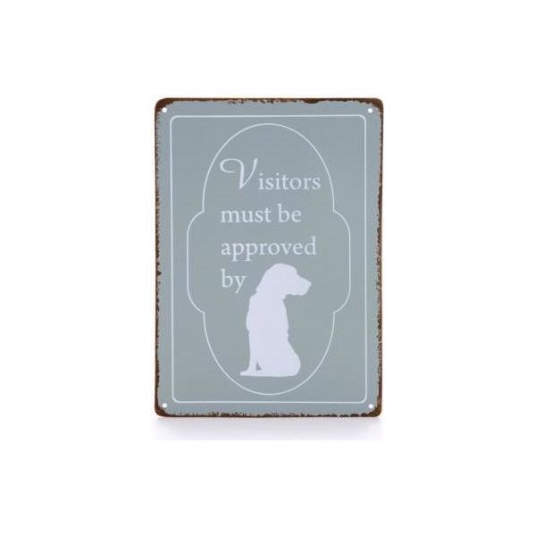 Designed by Lotte Tekstbord - Hond - Grijs - 14x20 cm | OVERIGE