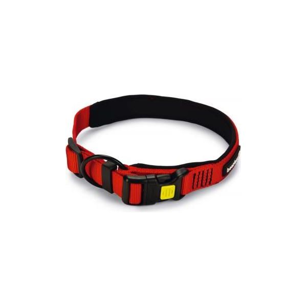 Beeztees Parinca Premium - Hondenhalsband - Nylon - Rood - 45-50 cm x 25 mm | Halsbanden