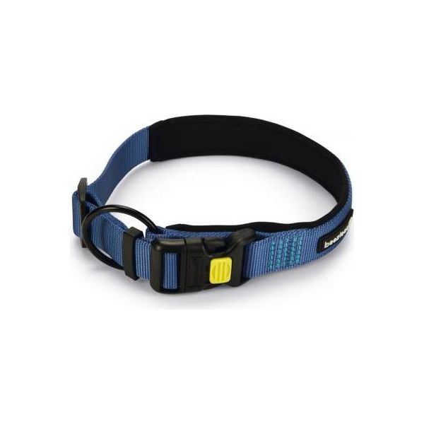 Beeztees Parinca Premium - Hondenhalsband - Nylon - Blauw - 55-60 cm x 30 mm | Halsbanden