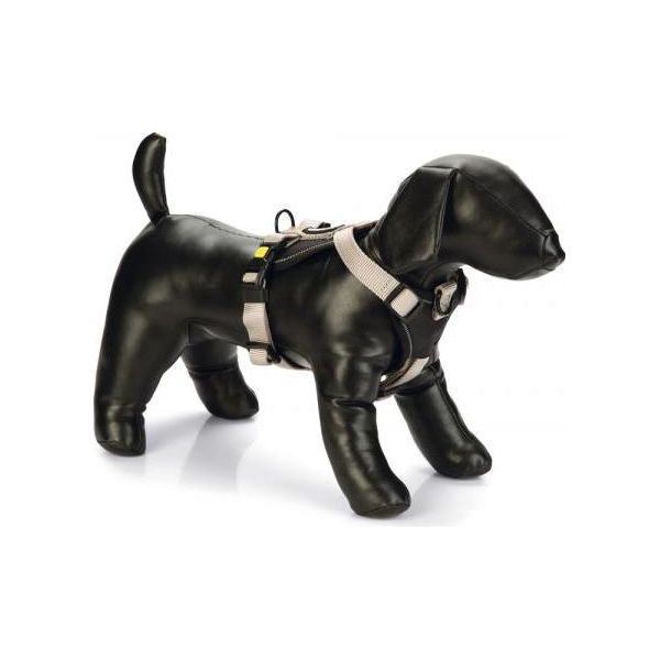 Beeztees Parinca Premium Y-Tuig - Hondentuig - Nylon - Lichtgrijs - 45- 57 cm x 20 mm | Overige tuigen