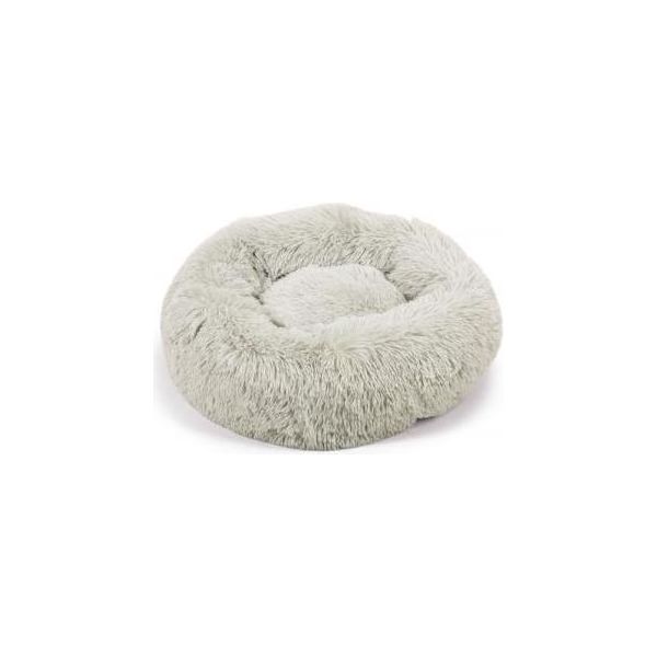 Beeztees Yali - Hondenmand - Pluche - Lichtgrijs - Diam. 50 cm | Hondenmanden