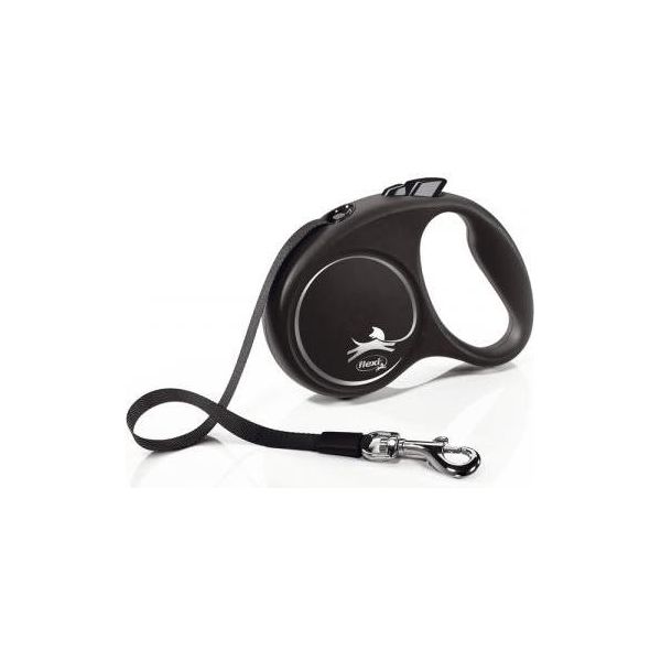 Flexi Black Design - Hondenriem - Band - Zwart - S - 5M | Flexi lijnen