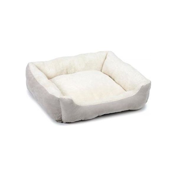 Beeztees Mogina - Hondenmand - Pluche - Grijs - 65x60x20 cm | Hondenmanden