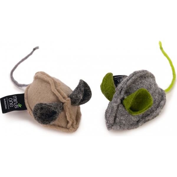 Beeztees Minus One Muis Luca - Kattenspeelgoed - Assorti - 2 Stuks - 8x5x4 cm | SPEELGOED