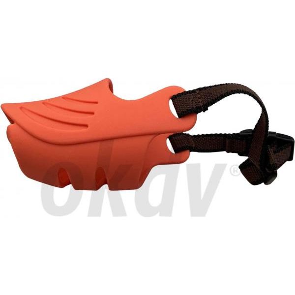 Silicone muilkorf rood maat L | MUILKORVEN