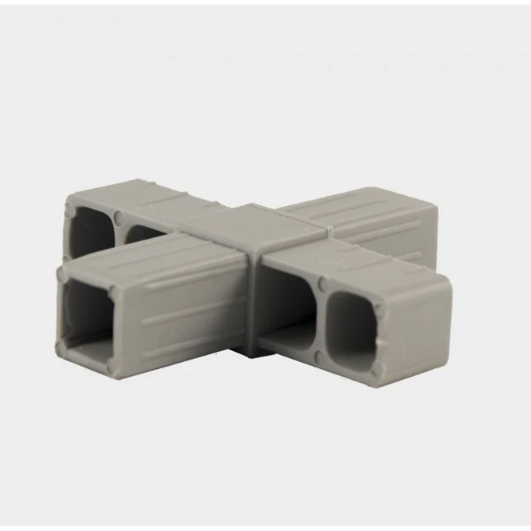 Hoekverbinder 4-weg plat voor koker 20x20x1,5mm | Verbinders