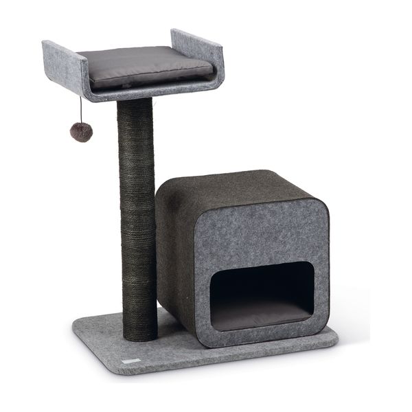 Beeztees Flavie - Krabpaal - Vilt - Grijs - 60x40x77 cm | KRABPALEN