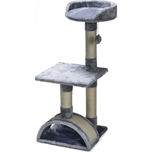 Beeztees Tanica - Krabpaal - Grijs - 35x35x82 cm | KRABPALEN