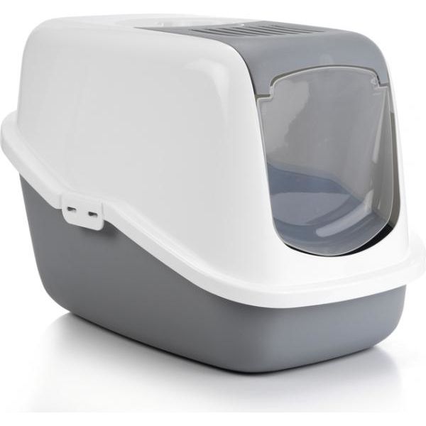 Nestor - Kattenbak - Grijs/Wit - 56x39x39 cm | Kattenbakken